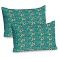 thumbnail image 1 of Ambesonne Paisley Pillow Sham 2 Pack, Rhythmic Abstract Motifs, 36"x20", Dark Seafoam and Multicolor, 1 of 3