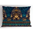thumbnail image 1 of Ambesonne Paisley Pillow Sham, Flowers and Dot, 26" X 20", Blue Earth Yellow, 1 of 2