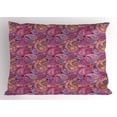 thumbnail image 1 of Ambesonne Paisley Pillow Sham, Flowers and Sun, 26" X 20", Multicolor, 1 of 2