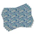 thumbnail image 1 of Ambesonne Paisley Place Mats Set of 4, Inspired Persian, Standard Size, Teal Navy and Tan, 1 of 6