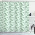 thumbnail image 1 of Ambesonne Paisley Shower Curtain, Buta Motifs Bicolored Art, 69"Wx75"L, Mint Green Laurel Green, 1 of 3