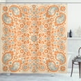 thumbnail image 1 of Ambesonne Paisley Shower Curtain, Floral Ornate Pattern Folk, 69"Wx70"L, Dark Orange, 1 of 4