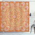 thumbnail image 1 of Ambesonne Paisley Shower Curtain, Floral Ornate Persian Print, 69"Wx84"L, Dark Peach, 1 of 4