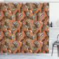 thumbnail image 1 of Ambesonne Paisley Shower Curtain, Grunge Colorful Floral Art, 69"Wx84"L, Dark Orange and Burnt Sienna, 1 of 4
