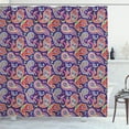 thumbnail image 1 of Ambesonne Paisley Shower Curtain, Retro Hippie Motives, 69"Wx84"L, Purple, 1 of 5