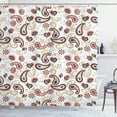 thumbnail image 1 of Ambesonne Paisley Shower Curtain, Rose Buds Print Bohemian, 69"Wx75"L, Pale Turquoise, 1 of 4