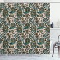 thumbnail image 1 of Ambesonne Paisley Shower Curtain, Vintage Leaf Flower Motif, 69"Wx70"L, Dark Seafoam, 1 of 4