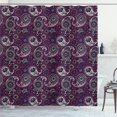 thumbnail image 1 of Ambesonne Paisley Shower Curtain, Vintage Leaf Flower Motif, 69"Wx70"L, Purple Lilac, 1 of 4