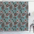 thumbnail image 1 of Ambesonne Paisley Shower Curtain, Vintage Leaf Flower Motif, 69"Wx84"L, Seafoam Blush, 1 of 1