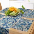 thumbnail image 1 of Ambesonne Paisley Table Runner & Placemats, Inspired Persian, Placemat 4 pcs + Runner 12"x72", Teal Navy and Tan, 1 of 2
