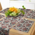 thumbnail image 1 of Ambesonne Paisley Table Runner & Placemats, Oriental Persian, Placemat 4 pcs + Runner 14"x90", Dried Rose Mauve, 1 of 2
