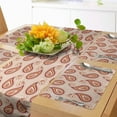 thumbnail image 1 of Ambesonne Paisley Table Runner & Placemats, Persian Style Pattern, Placemat 4 pcs + Runner 14"x72", Pale Orange Pale Peach, 1 of 2
