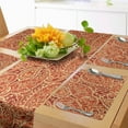 thumbnail image 1 of Ambesonne Paisley Table Runner & Placemats, Traditional Ethnic Motif, Placemat 4 pcs + Runner 12"x90", Paprika and Pale Yellow, 1 of 2