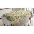 thumbnail image 1 of Ambesonne Paisley Tablecloth Rectangular Table Cover, Floral Leaf Pattern, 60"x90", Red and Pale Green, 1 of 3