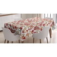 thumbnail image 1 of Ambesonne Paisley Tablecloth Rectangular Table Cover, Style Rose Motif, 60"x90", Pale Pink Red, 1 of 4