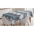 thumbnail image 1 of Ambesonne Paisley Tablecloth Rectangular Table Cover, Triplet Design with Stripes, 60"x90", Blue and White, 1 of 4