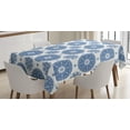 thumbnail image 1 of Ambesonne Paisley Tablecloth Rectangular Table Cover, Vintage French Blue, 60"x84", Blue White, 1 of 4