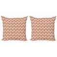 thumbnail image 1 of Ambesonne Paisley Throw Pillow Cover 2 Pack, Persian Style Pattern, 16", Pale Orange Pale Peach, 1 of 2