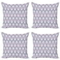 thumbnail image 1 of Ambesonne Paisley Throw Pillow Cover 4 Pack, Abstract Tribal Pattern, 24", Multicolor, 1 of 2