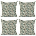 thumbnail image 1 of Ambesonne Paisley Throw Pillow Cover 4 Pack, Teardrop Eastern Motif, 20", Multicolor, 1 of 2