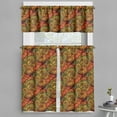 thumbnail image 1 of Ambesonne Paisley Valance & Curtain, Art Deco Oriental Flowers, 55"x36", Reseda Green Orange, 1 of 6
