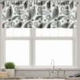 thumbnail image 1 of Ambesonne Paisley Valance Pack of 2, Oriental Florets Leaf, 54"X12", Grey and White, 1 of 4