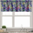 thumbnail image 1 of Ambesonne Paisley Window Valance, Classic Persian Welsh, 54" X 18", Indigo and Olive Green, 1 of 3