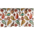 thumbnail image 1 of Ambesonne Paisley Window Valance, Geometric Abstract Flora, 42" x 12", Orange Seafoam Rust, 1 of 2