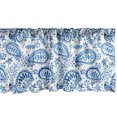 thumbnail image 1 of Ambesonne Paisley Window Valance, Ikat Style Watercolor, 42" x 18", White and Blue, 1 of 3
