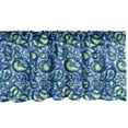 thumbnail image 1 of Ambesonne Paisley Window Valance, Raindrops Inspired Art, 54" X 18", Blue and Green, 1 of 3