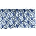 thumbnail image 1 of Ambesonne Paisley Window Valance, Vintage Eastren Inspired Design with Flowers Ivy Leaves and Dots Nature Artwork, Curtain Valance for Kitchen Bedroom Decor with Rod Pocket, 54" X 18", Blue and White, 1 of 3