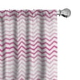 thumbnail image 1 of Ambesonne Pale Pink Curtains, Twisted Parallel Lines, Pair of 28"x95", Magenta White, 1 of 5