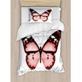 thumbnail image 1 of Ambesonne Pale Pink Duvet Cover Sets, Butterfly Valentines, 2-Twin, Dark Brown White, 1 of 4