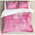 thumbnail image 1 of Ambesonne Pale Pink Duvet Cover Sets, Mosaic Fractal Style, 2-King, Magenta Fuchsia, 1 of 3