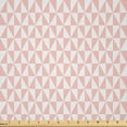 thumbnail image 1 of Ambesonne Pale Pink Fabric by the Yard Microfiber, Geometric Mosaic Grid, 3 Yards, Blush White, 1 of 2