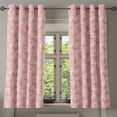 thumbnail image 1 of Ambesonne Pale Pink Grommet Curtain, Butterflies Ornate Wings, 50" x 63", White Peach and Pink, 1 of 6