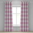 thumbnail image 1 of Ambesonne Pale Pink Grommet Curtain, Twisted Parallel Lines, 50" x 108", Magenta White, 1 of 6