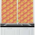 thumbnail image 1 of Ambesonne Pale Pink Kitchen Curtains, Romantic Roses Garden, 55"x39", Yellow Coral Pink, 1 of 2
