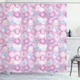 thumbnail image 1 of Ambesonne Pale Pink Shower Curtain, Vibrant Color Bubbles, 69"Wx70"L, Blue Violet Pale Pink, 1 of 3