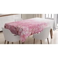 thumbnail image 1 of Ambesonne Pale Pink Tablecloth Rectangular Table Cover, Romatic Sakura Tree, 52"x70", Pale Pink, 1 of 4
