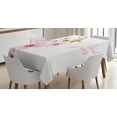 thumbnail image 1 of Ambesonne Pale Pink Tablecloth Rectangular Table Cover, Spring Bridal Flowers, 60"x90", Pale Pink and Green, 1 of 3