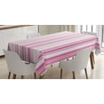 thumbnail image 1 of Ambesonne Pale Pink Tablecloth Rectangular Table Cover, Vertically Striped, 52"x70", White Pale Pink, 1 of 4