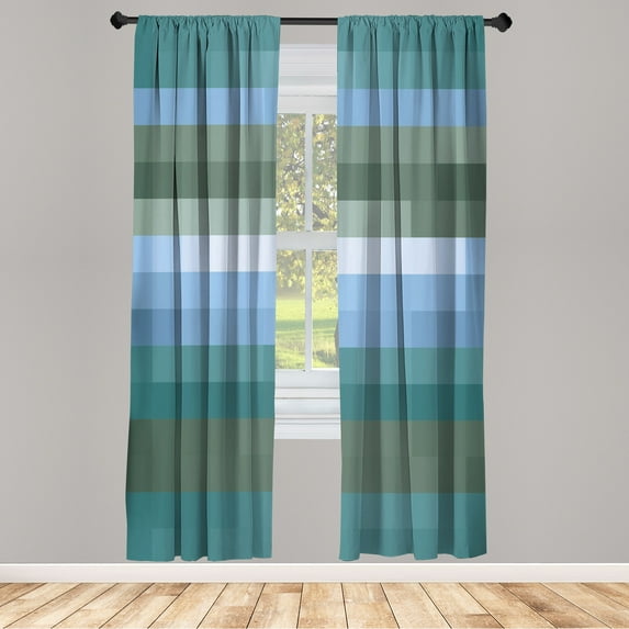 Ambesonne Palette Curtains, Vortex Swirls Pattern Art, Pair of 28"x95", Purple Eggplant