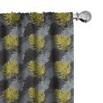 thumbnail image 1 of Ambesonne Palm Curtains, Monstera Leaves Monochrome Art, Pair of 28"x63", Pale Coffee and Dark Grey, 1 of 4