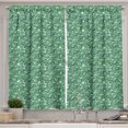thumbnail image 1 of Ambesonne Palm Kitchen Curtains, Abstract Monstera Leaves Art, 55"x39", Forest Green and Dark Teal, 1 of 1