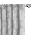 thumbnail image 1 of Ambesonne Palm Leaf Curtains, Grey Tropic Leaves Exotic, Pair of 28"x84", Grey and White, 1 of 5