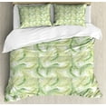 thumbnail image 1 of Ambesonne Palm Leaf Duvet Cover Sets, Fresh Environment, 2-King, Fern Green Pale Green, 1 of 7
