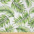 thumbnail image 1 of Ambesonne Palm Leaf Fabric by the Yard Microfiber, Exotic Tree Hawaiian, 1 Yard, Fern Green, 1 of 2