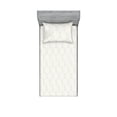 thumbnail image 1 of Ambesonne Palm Leaf Fitted Sheet & Pillow Sham Set, Eggshell Leaves Exotic, Twinxl, Eggshell White, 1 of 2
