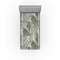 thumbnail image 1 of Ambesonne Palm Leaf Fitted Sheet, Vintage Hawaii Pattern, Twin XL Size, Taupe Sage Green, 1 of 5